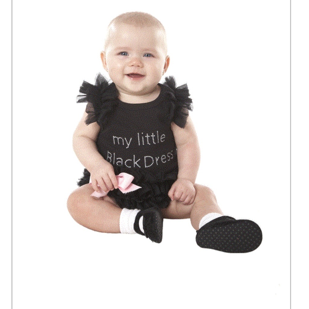 GANZ Black Baby Diaper Shirt